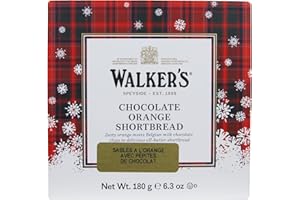 Walker's Chocolate Orange Shortbread, Christmas Cookies for Gifting -180g