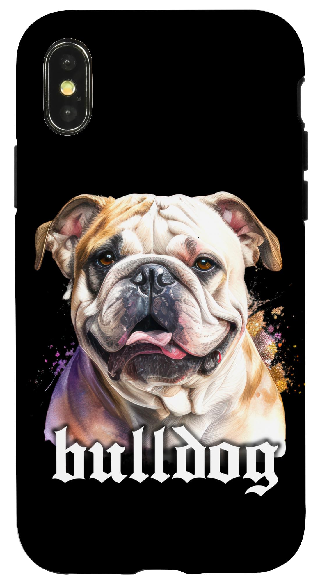 Cute Bulldog x English Bulldog Case for iPhone X/XS