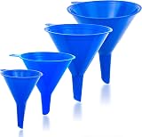 LIQVEE Funnel Blue 4 Size Set - 122/101/76/50mm, Food Grade Plastic