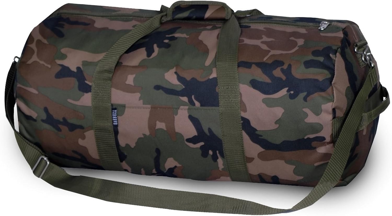 DH Dark Green Tan Brown Black Camouflage Army Print Theme School Gym Duffel Bag, Boys All Over Multi Camo Hunters Hunting Themed Sleepover Travel Duffle : Clothing