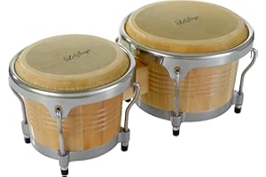 LeSage Bongo Drums for Adults Natural Buffalo Skin Heads 7" and 9"
