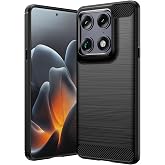 BMPNLSZ TPU Cover for Motorola Signature, Flexible Carbon Fiber Slim fit Soft Shell Cute Back Case Bumper Rubber Protective Case (6,8") - Black