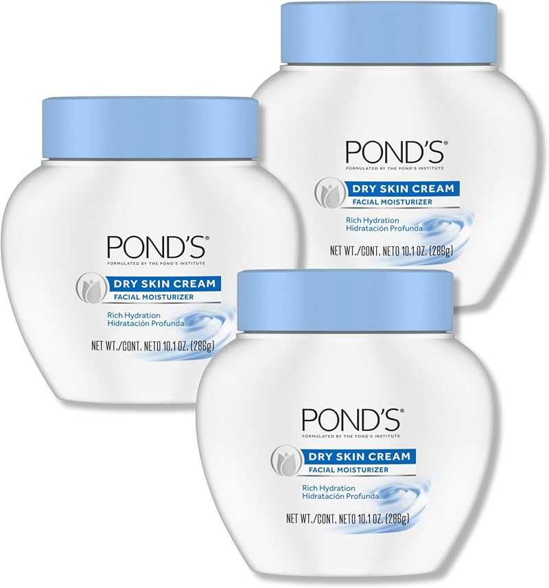 Pond's Dry Skin Cream 10.1 oz Pack of 3 Rich Hydrating Facial Moisturizer