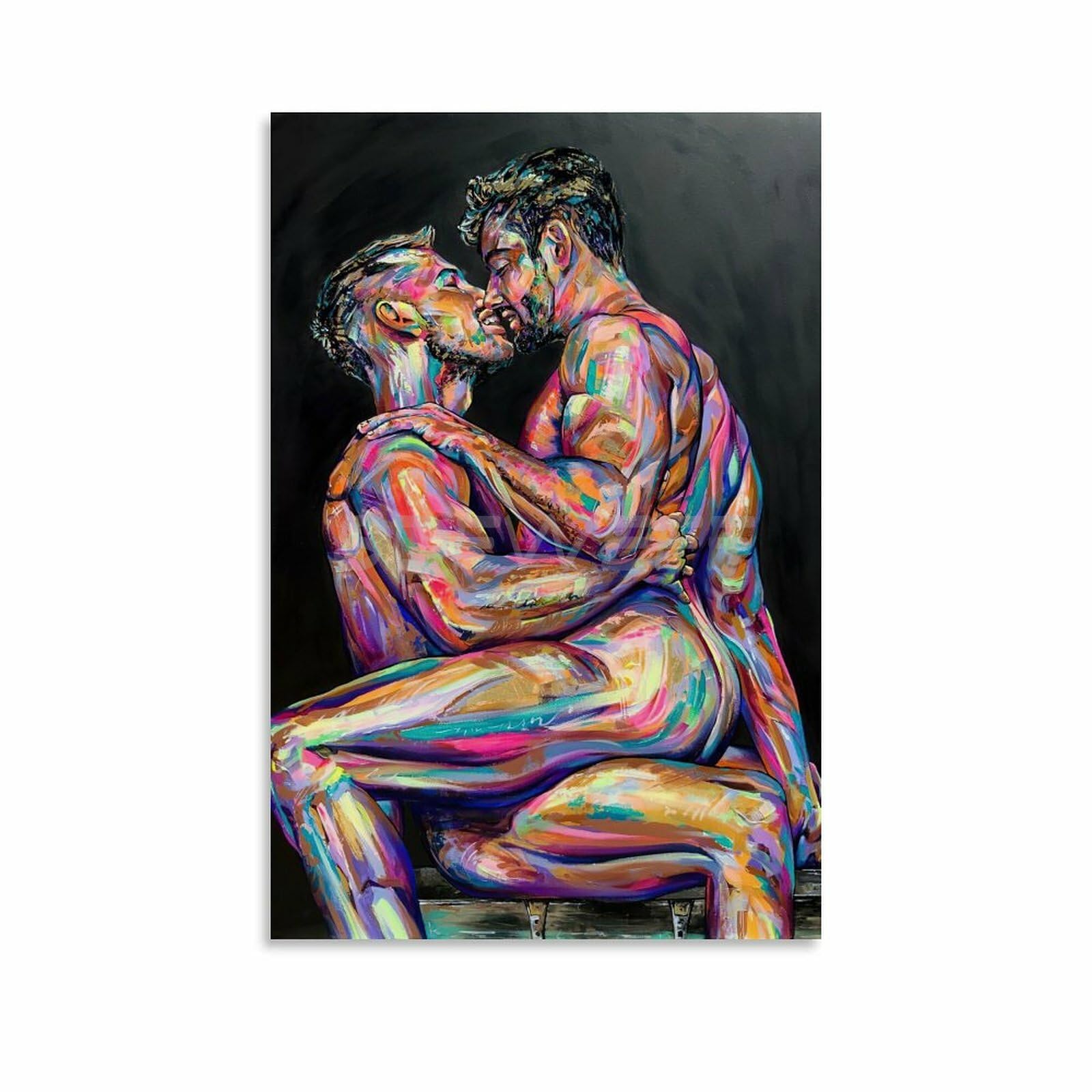 SDFWEFF Abstract Sexy Man Hot Muscle Gay Poster Gay