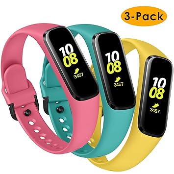 KIMILAR Correa Compatible con Samsung Galaxy Fit E 2019 [3 Pack] Correa de Recambio Silicona, Reemplazo de Banda de la Muñeca Pulseras de Repuesto ...