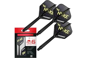 Target Darts Luke Littler K Flex Flights and Shaft System, No.2/No.6 | World Champion K-Flex | Pack of 3 Kflex All in One Fli