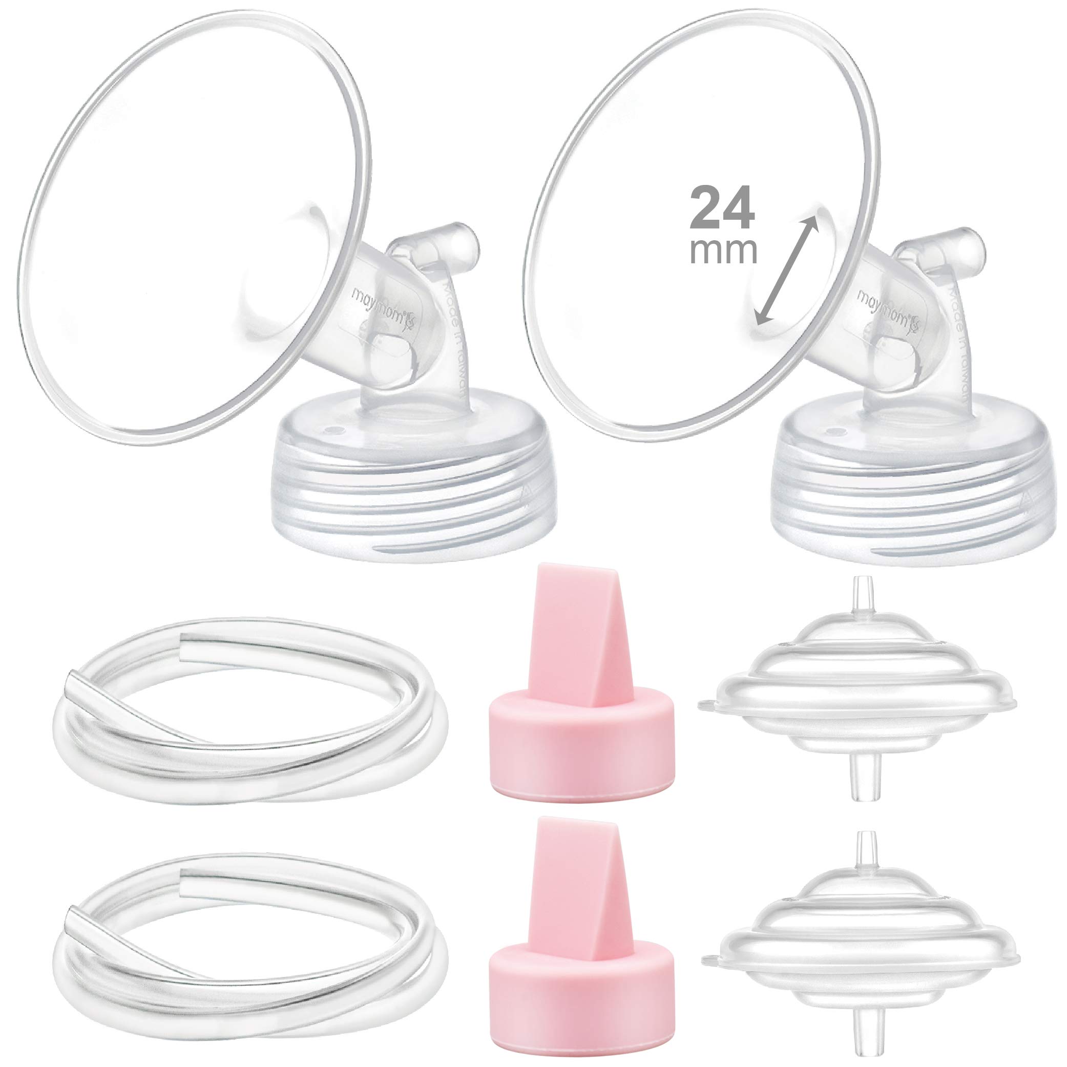 Maymom Pump Parts Compatibili con Spectra S1/S2/9 Plus 24mm Flange & Duckbill Valve Non Genuine Replacement Parts