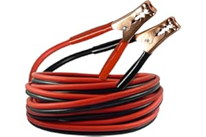 SCHUMACHER ELECTRIC Schumacher BC10 10-Gauge, 12-Foot Booster Cables – Color-Coded Cables and Clamps – 150A Rating – Jump Start Compact Cars
