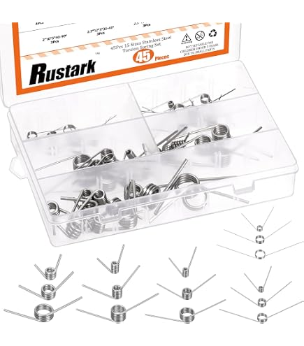 thumbnail image 2 of 10pcs Left-Hand Torsion Springs - 1.4mm Steel V-Spring For Various Applications 2 of 13