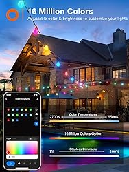 addlon 96FT Outdoor String Lights, Dimmable Outdoor