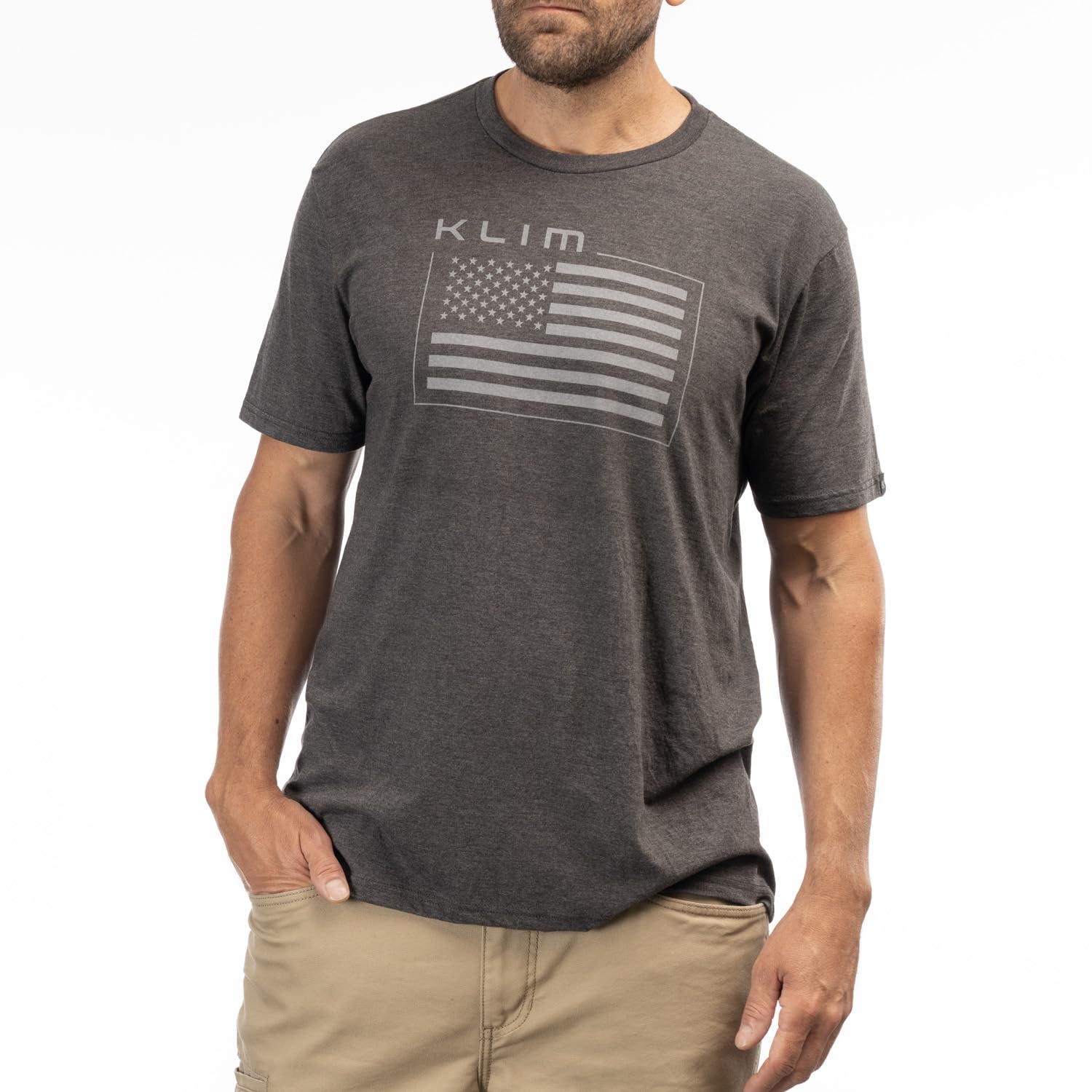 KLIM Men's Patriot Flag Tri-Blend Short Sleeve Tee