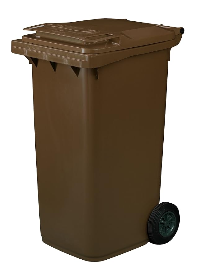 Straight 240 litre Brown Wheelie Bin Amazon.co.uk Kitchen & Home