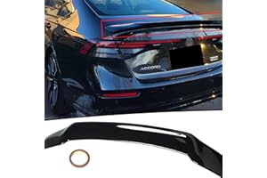 MUTUSAISI Rear Trunk Lip Spoiler R Style Highkick Wing Compatible with 11th Gen Honda Accord LX/EX/Hybrid Sport/Prime 2023 2024 2025 Sedan Accessories (Gloss Black)