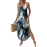 WIHOLL Summer Dresses for Women 2026 Maxi Dress Boho Sundresses Halter Dress Beach Vacation ClothesTravel Outfits