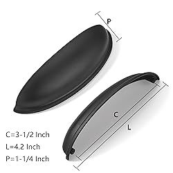khtumeware 10 Pack 3-1/2" Drawer Pulls Matte Black