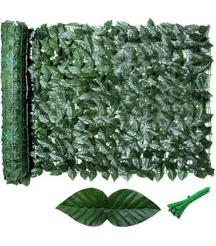 Haie Artificielle Faux Lierre Jardin Brise-Vue Panneau Mural De Haie De Feuille Artificielle