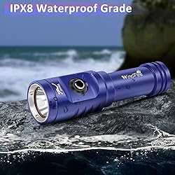 WINDFIRE TS08 Scuba Diving Flashlight, Super Bright