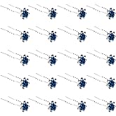 QIUTIMIY 20 Pack (Navy) Crystal Hair Pins Rose Flower Rhinestone Hair Clips for Bridal Wedding Women Hair Jewelry Accessories, with Clear Container