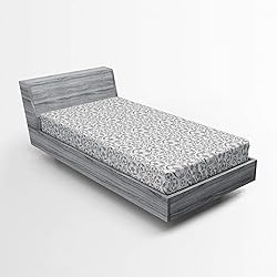 Lunarable Soccer Fitted Sheet, Monochrome Sketch