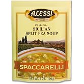 Alessi Autentico Premium Soups, Traditional Flavors, 6oz (Sicilian Split Pea, Pack of 6)