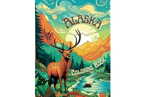Alaska Coloring Book For Kids: For Toddlers Travel Wildlife Arctic Marine Northern Lights