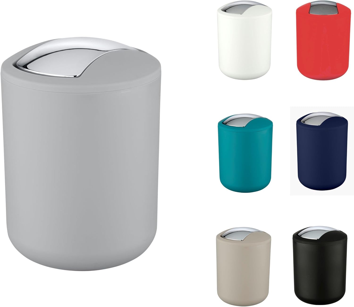 WK "Brasilia Table Top Kitchen Waste/Cosmetics Small Bin (Grey) Amazon