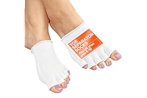NADOBA Gel Toe Separator Socks for Women – Gel Toe Compression Socks – Relaxation, Comfortable for Bedtime, Separators for Pedicure & Moisturizing, Fits US Sizes 6-10, Soft Cotton, Long-Lasting Design