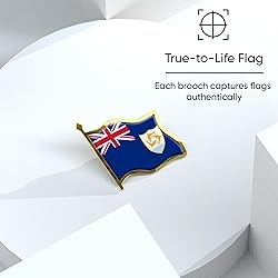 Anguilla Flag Lapel Pin - Enamel Metal National