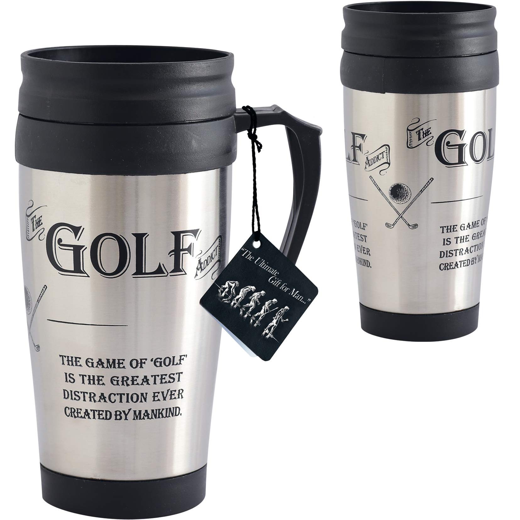 Ultimate Gift for Man 8838 Golf Addict Travel Mug Stainless Steel
