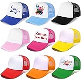 Echolife 9 Pack Sublimation Blanks Baseball Cap Adjustable Polyester Mesh Cap Trucker Hats for Adults Kids Youth