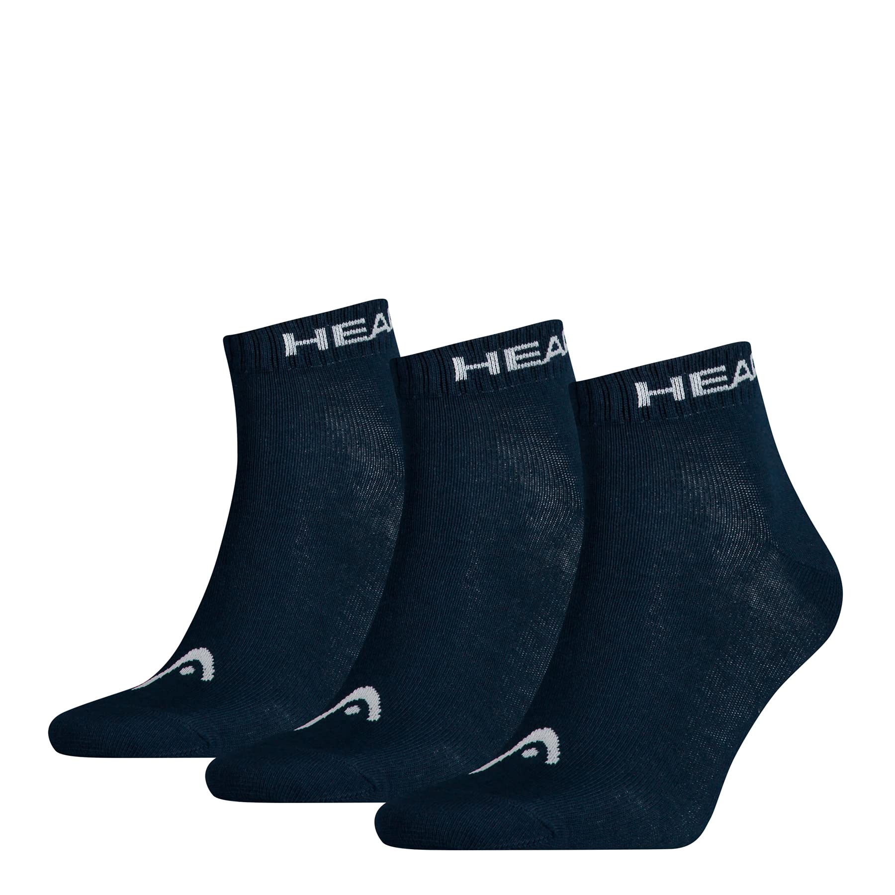 HEAD Men Quarter 3P Unisex Socks - Navy, UK 2, 5-5