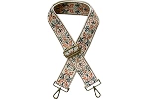 Yiaizhuo Ethnic 2" Wide Women's Purse Strap Replacement Crossbody Canvas Bags Shoulder Guitar Straps for Handbag Adjustable