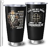 RUIYIMOEO Christian Gifts for Men, Religious Coffee Mugs, Christian Tumbler, 20oz Coffee Tumbler, Religious Coffee Mugs, Spiritual Gifts for Men