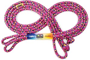 Just Jump It 16' Foot Single Jump Rope for Kids Women and Men - Active Outdoor Youth Fitness Excersing Equipment - Double Dutch Length Gym Accessories