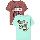 The Children's Place Unisex-Baby and Toddler Dinos,Animals,Cars Short Sleeve Graphic T-Shirts,2 Pack