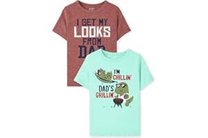 The Children's Place Unisex-Baby and Toddler Dinos,Animals,Cars Short Sleeve Graphic T-Shirts,2 Pack