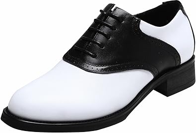 womens leather saddle oxford shoes