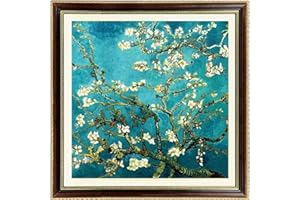 Joyhoor Cross Stitch Kits for Beginners Stamped Cross-Stitch Supplies Needlework preprint Embroidery Kits for Adults DIY Needlepoint Kit Embroidery Patterns 11CT-Van Gogh Almond Blossom 19.7×19.7 inch