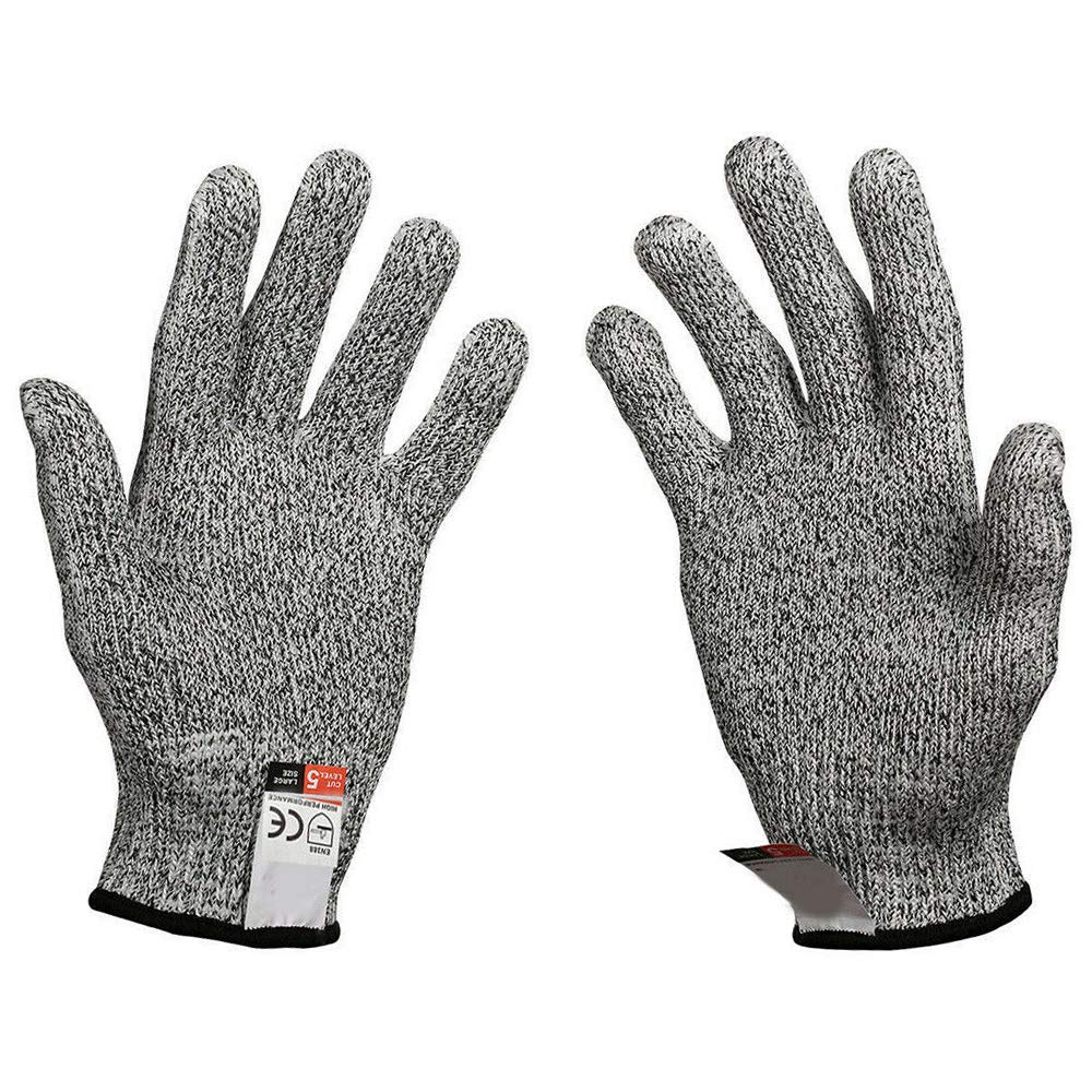 Safety Work Gloves Cut Resistant Gloves Level 5 Protection Certified Safety Gloves Meat Cut Wood Carving (XL)
