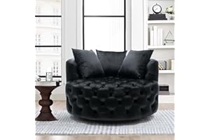 HomSof Swivel Accent Chair Chaise Lounge Indoor Leisure Chair Barrel Modern Sofa Lounge Club Round Chair