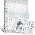 NOCAFI Sticker Organizer Binder Reusable Storage Collecting Book A5 Sticker Collection Album with 30 Sheet Pocket Pages and Clear Star Cover