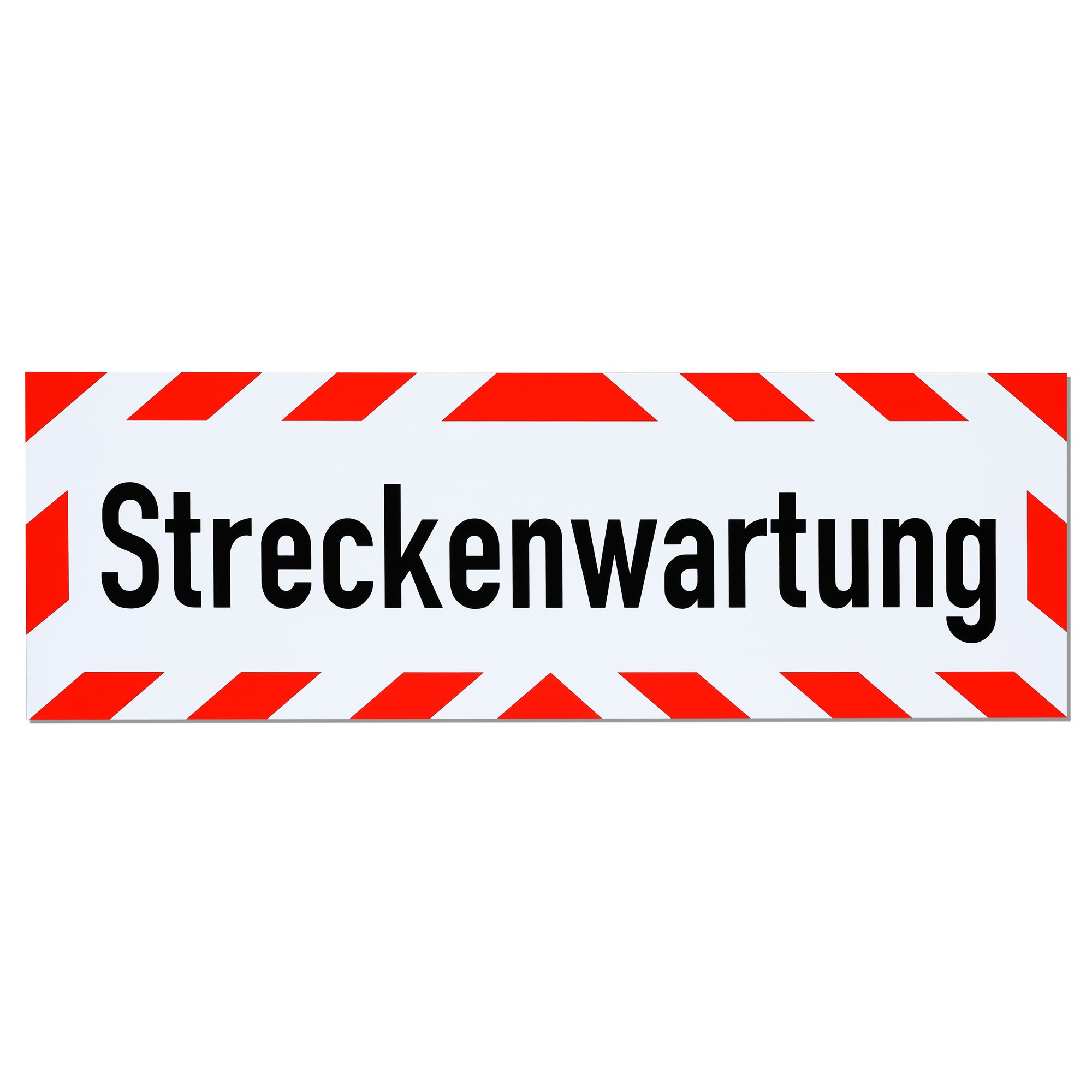Magnetic sign "Streckenwartung", 35 cm x 11 cm