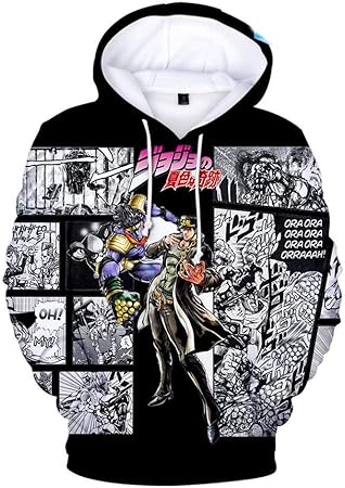 Amazon Co Jp ジョジョの奇妙な冒険 パーカー 大人 子供 Jojo かっこいい アニメ コスプレ 3dプリント 男女兼用 大人 セーター トレーナー 多色 秋服 春服 春夏秋冬 コスチューム スウェット コットン フーディ プルオーバー J Xs おもちゃ 通販