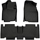 All Weather Floor Mat TPE Rug Carpet Custom-fit for Toyota RAV4 2006-2012 | 3D Precision fit Durable Waterproof Odorless Anti-Slip Front Rear Full Sets Floor Liners Carpet Protection Accessories