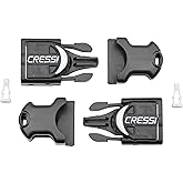 Cressi Buckles for Fins, Black, Rondine - Reaction - Frog Plus