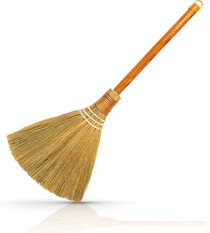 Natural Whisk Sweeping Hand Handle Broom Vietnamese Straw