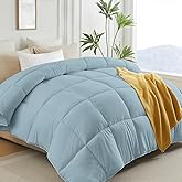 L LOVSOUL Down Alternative Comforter King Size Duvet Insert,All Season Duvet Insert with Corner Tabs,Light Blue Comforter King 106x90Inches