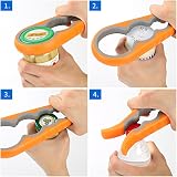 Otstar Jar Opener and Bottle Opener for Arthritis Non-Slip Orange view 3