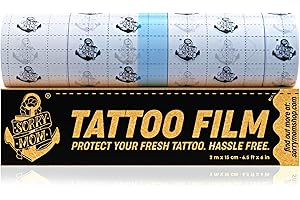 Sorry Mom Tattoo Aftercare Bandage - Second Skin Tattoo Cover - Clear Tattoo Bandage Waterproof, Adhesive Tattoo Wrap - Tattoo Healing Wrap - Tattoo Film Protection 6.5 ft x 6 in