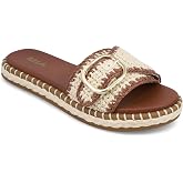 MIA Women's Sabriel Raffia Buckle Slide Sandals